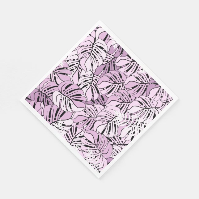Paper Napkins-Tropical Leaves Napkin (Corner)