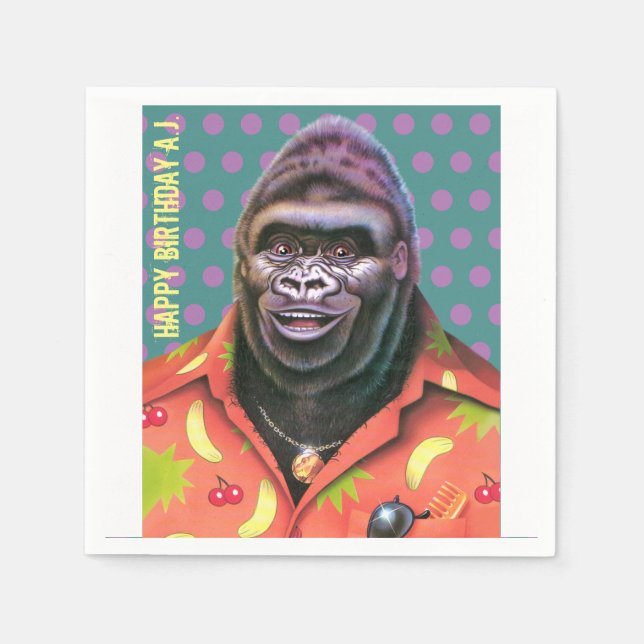Paper Napkins vain gorilla design (Front)