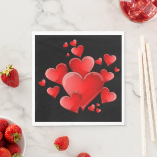 Paper Napkins-Valentine Hearts Napkin