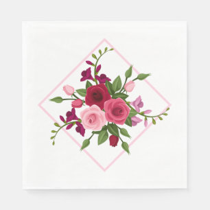 Paper Napkins-Vintage Roses Napkin