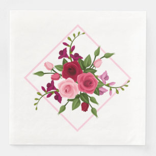 Paper Napkins-Vintage Roses Paper Dinner Napkins