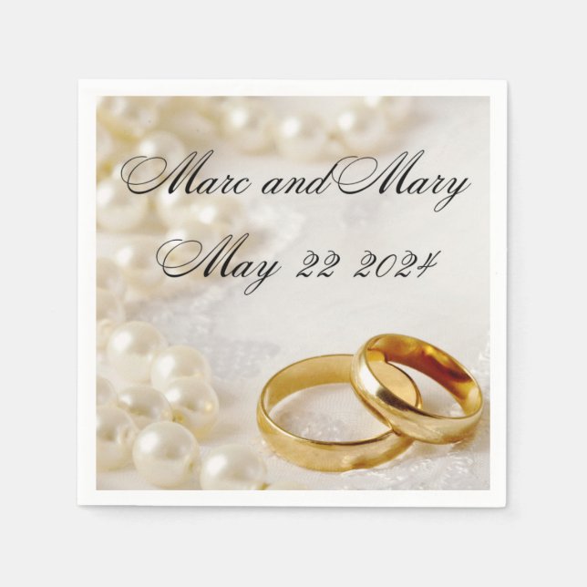 paper napkins wedding customizable  (Front)