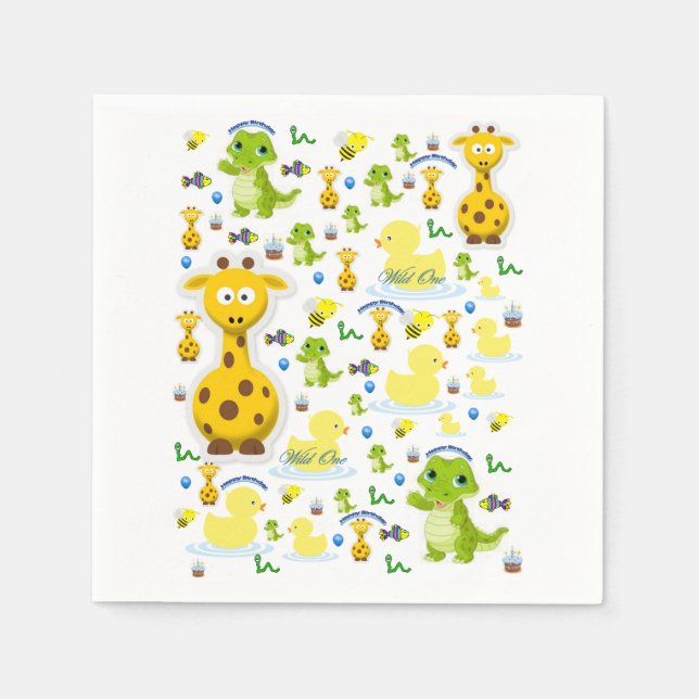 Paper Napkins Wild One First Birthday (Front)