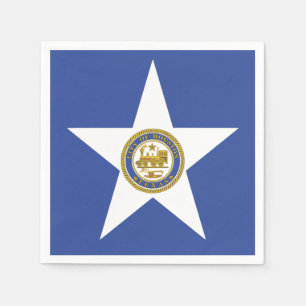 Paper napkins with flag of Houston