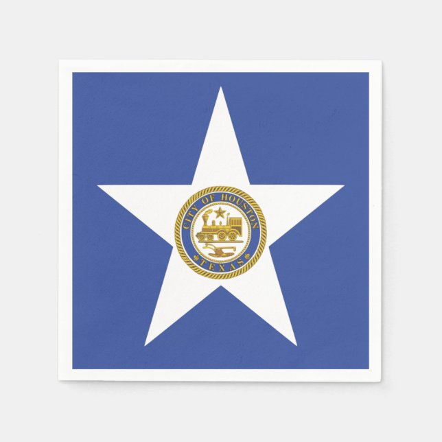 Paper napkins with flag of Houston (Front)
