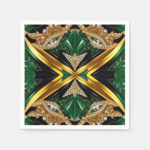 Paper napkins with Jamaican Colours Design