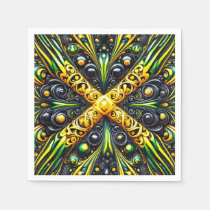 Paper napkins with Jamaican Colours Design