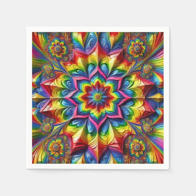 Paper napkins with LGBTQ Colours Design (Front)