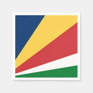 Paper napkins with Seychelles Colours Design