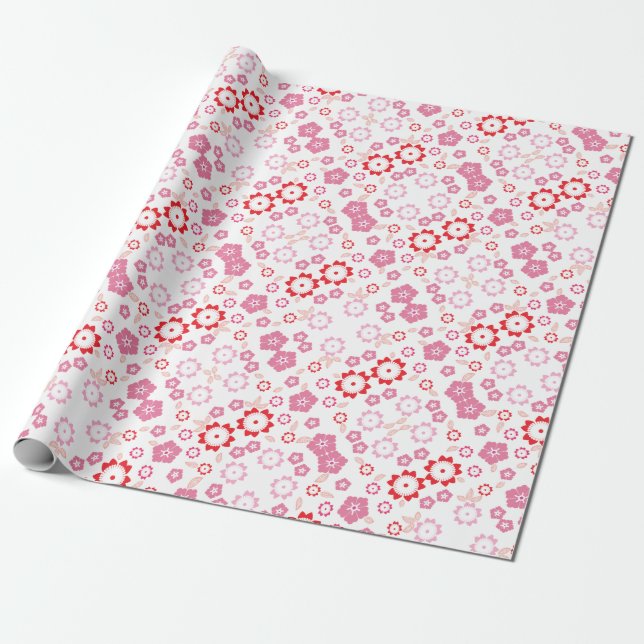 Paper of present print cherry blossom sakura (Unrolled)