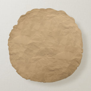 Paper old texture parchment antique round pillow