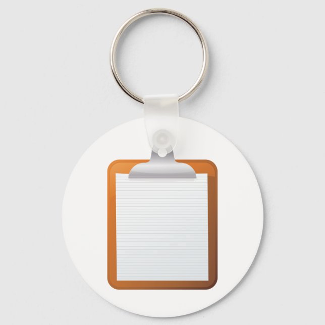 Paper On A Clipboard Keychain (Front)