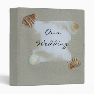 Paper on Sand with seashells Binder