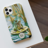 Paper Origami Frog Lily Pad Pond Monogram 