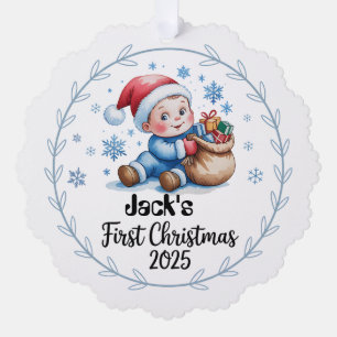 Paper Ornament-Baby Boy’s First Christmas Ornament