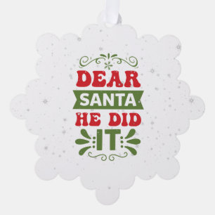 Paper Ornament Card-Funny Xmas Quote. Card