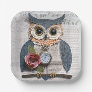 Paper Owl Paper Plate