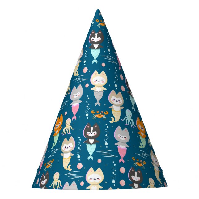 Paper Party Hats for a nautical themed birthday. (Front)