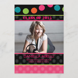 Paper Party Lights Photo Graduation Invitation