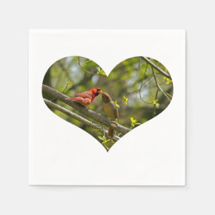 Paper Party Napkins, Kissing Cardinals. Napkin
