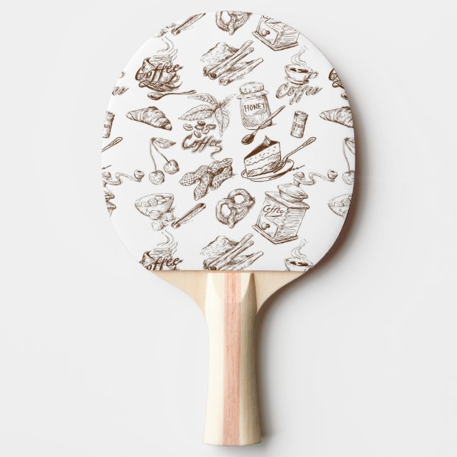 Paper pattern ping pong paddle (Front)