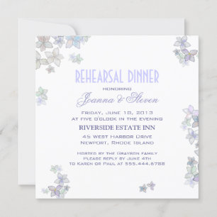 Paper Petals Artistic Rehearsal Dinner Invitations