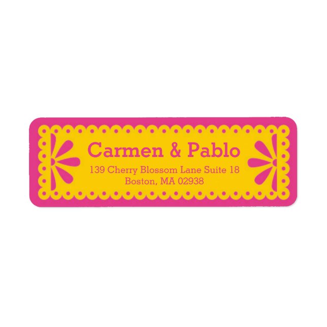 Paper Picado Colourful Mexican Wedding (Front)