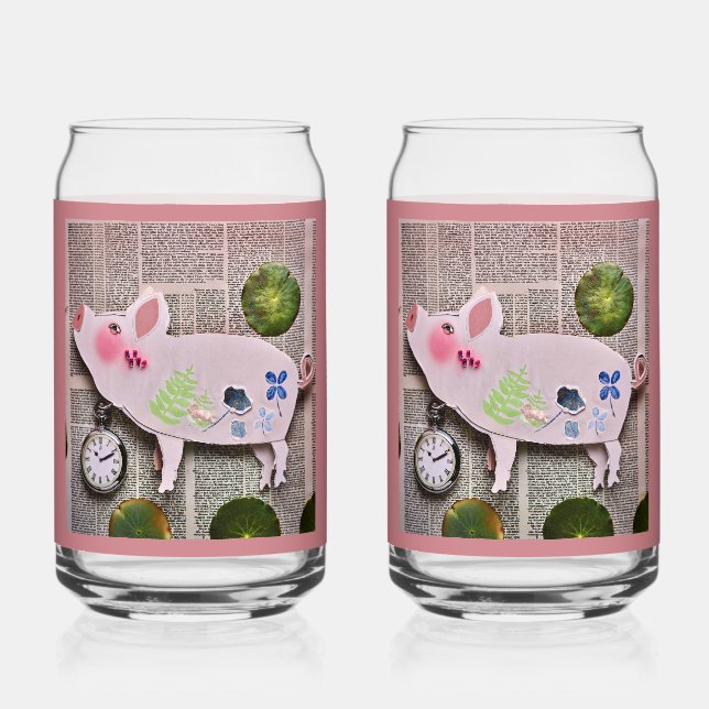 Paper Pig Soda Glass (Recto)