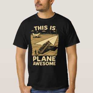 Paper Plane Boarding Humor Paper Airlines T-Shirt