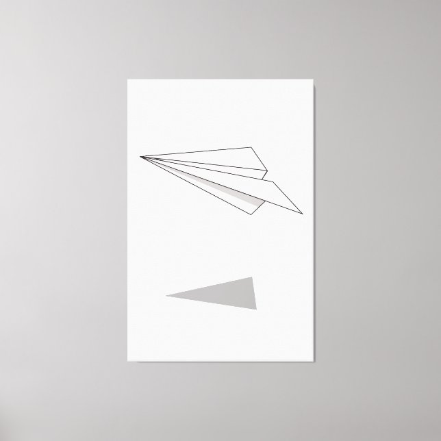 Paper Plane Canvas Print (Front)