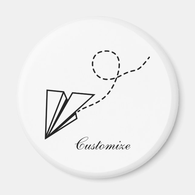 Paper Plane Flying Thunder_Cove Magnet (Front)