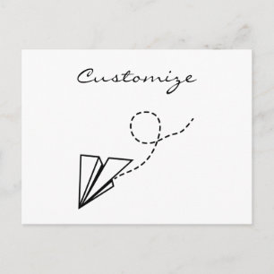 Paper Plane Flying Thunder_Cove Postcard