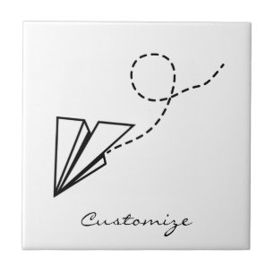 Paper Plane Flying Thunder_Cove Tile