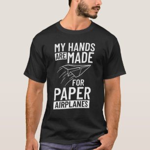 Paper Plane Folded Airplane Folding Glider Origami T-Shirt