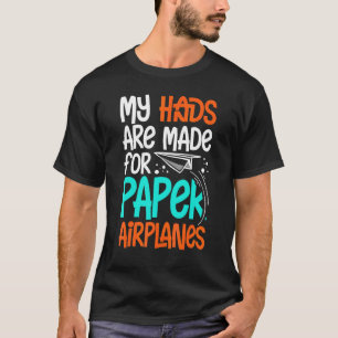 Paper Plane Folded Airplane Folding Glider Origami T-Shirt