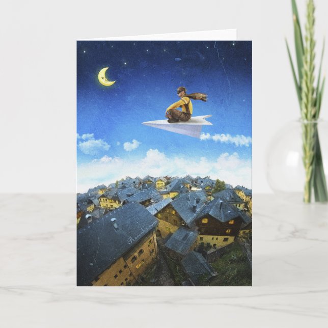 Paper Plane Pilot - Greeting Card (Front)
