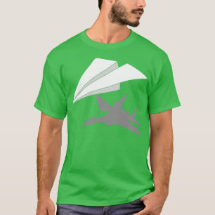 Paper Plane Pilot Men Boys Paper Airplane T-Shirt