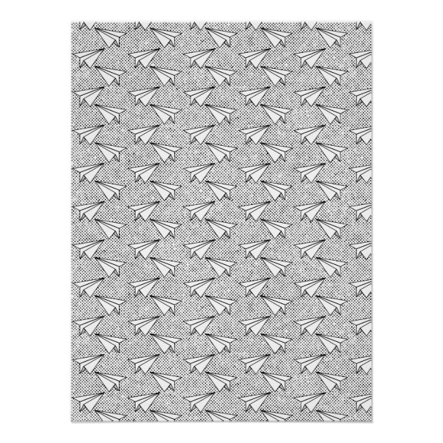 Paper planes vintage pattern. poster (Front)