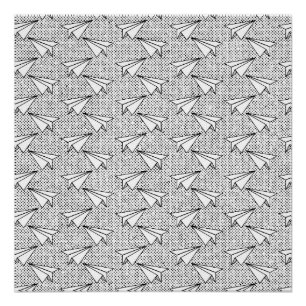 Paper planes vintage pattern. poster