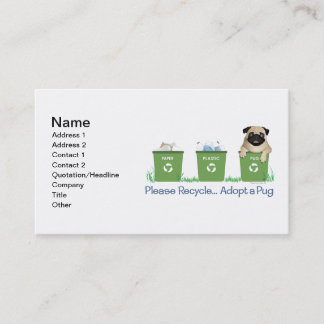 Paper Plastic Pug Business Card