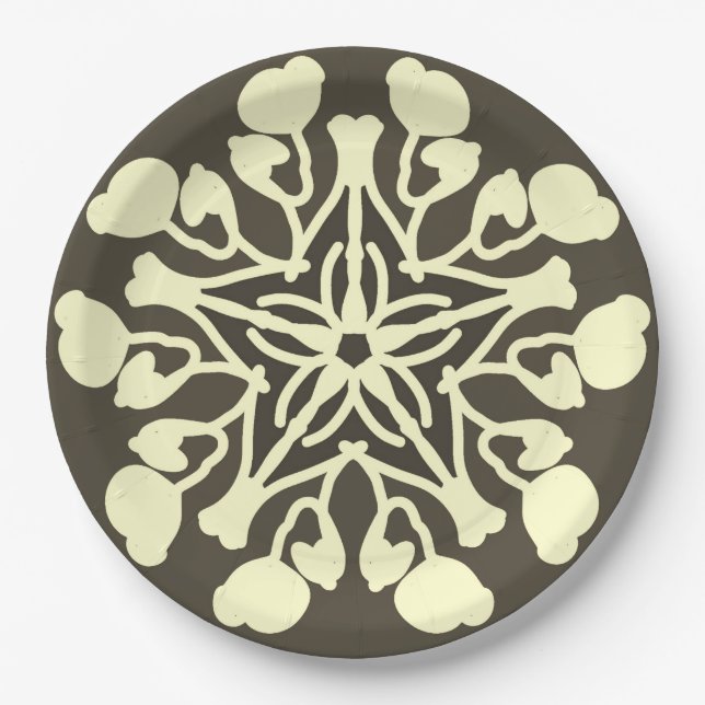 Paper Plate, An elegant classic floral pattern  Plate (Front)