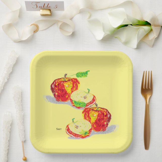 Paper Plate : Apples (Wedding)