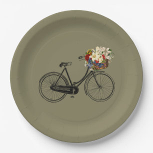 Paper plate bicycle bike taupe