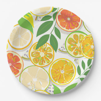 Paper Plate - Boho Citrus Slices