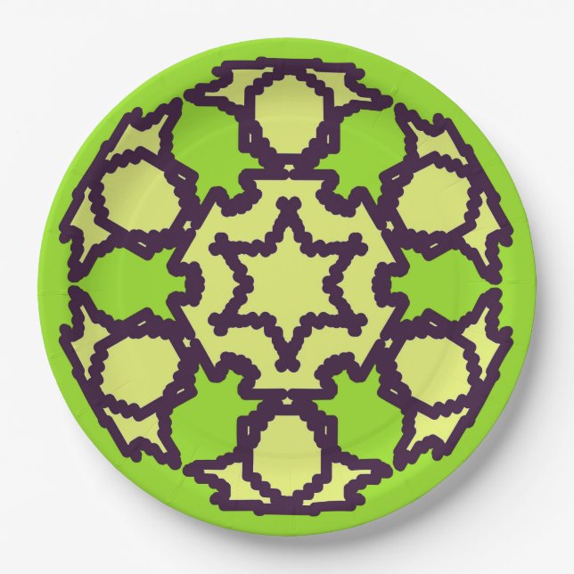 Paper Plate, Bold Splash Multicolor classic design Plate (Front)