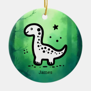 Paper Plate Ceramic Ornament