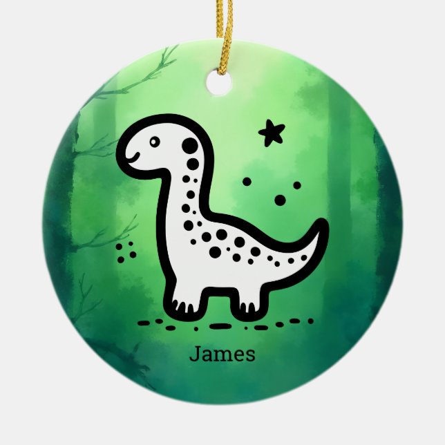 Paper Plate Ceramic Ornament (Front)