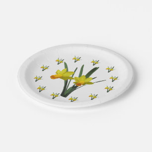 Paper Plate - Daffodil Blossoms