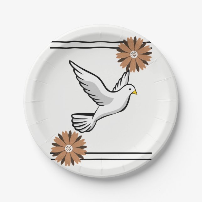 Paper Plate Dove (Front)
