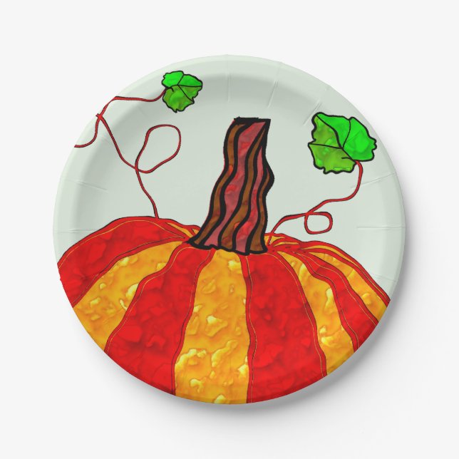 Paper Plate Fall Pumpkin (Front)